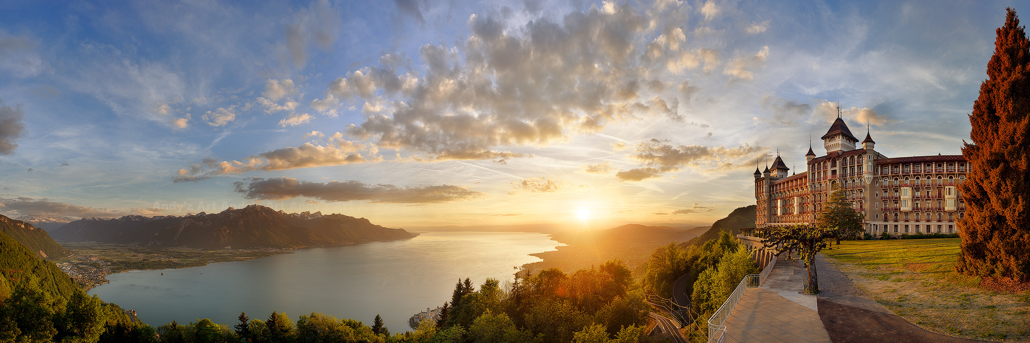 caux palace landscape