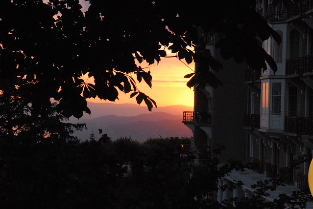 Caux Palace view night