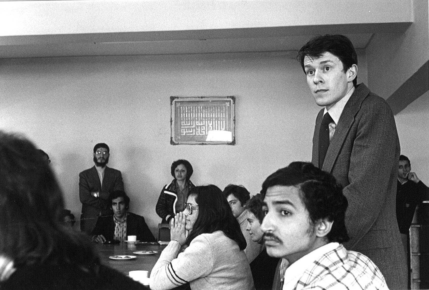 BAX British students in discussion with members of the Alexandria Students Union, January 1976