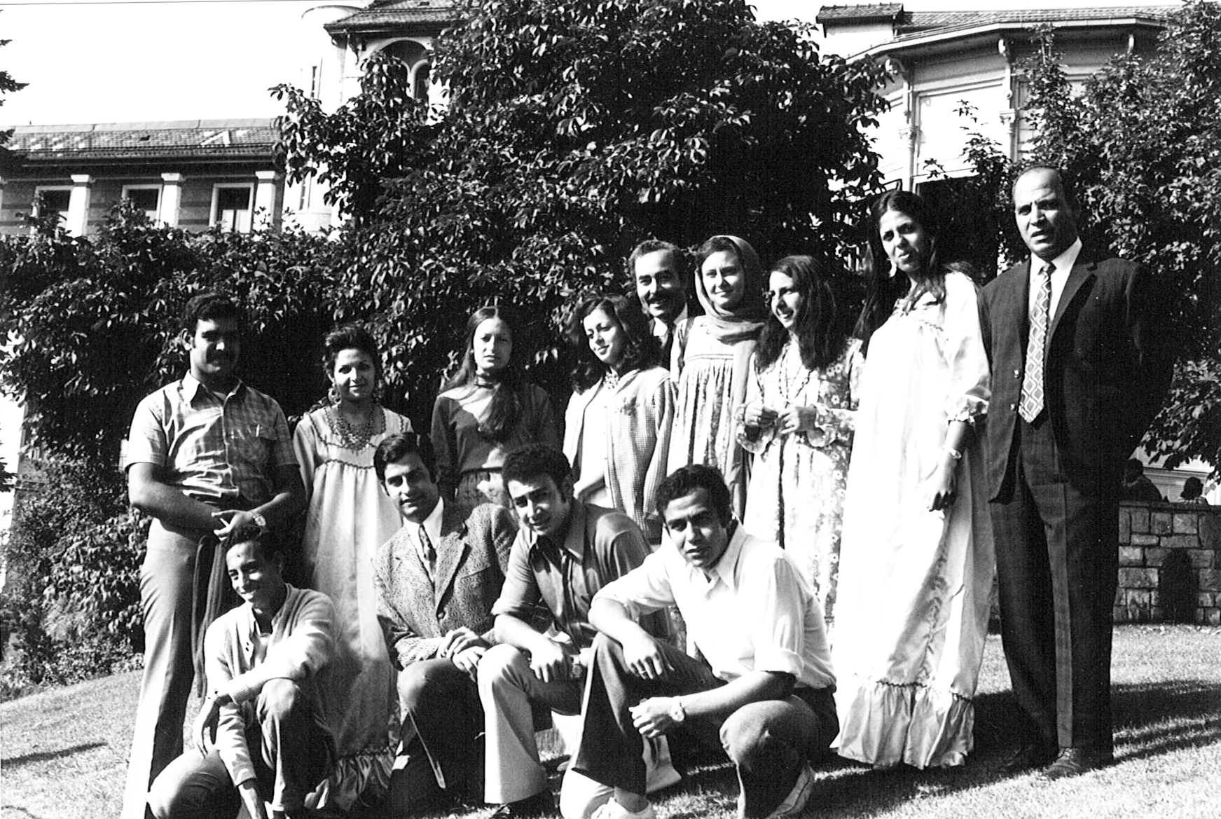 BAX The 1973 Egyptian delegation at Caux: Mohsen Hussein is at the back in the middle next to Nagia Abdelmogney Said
