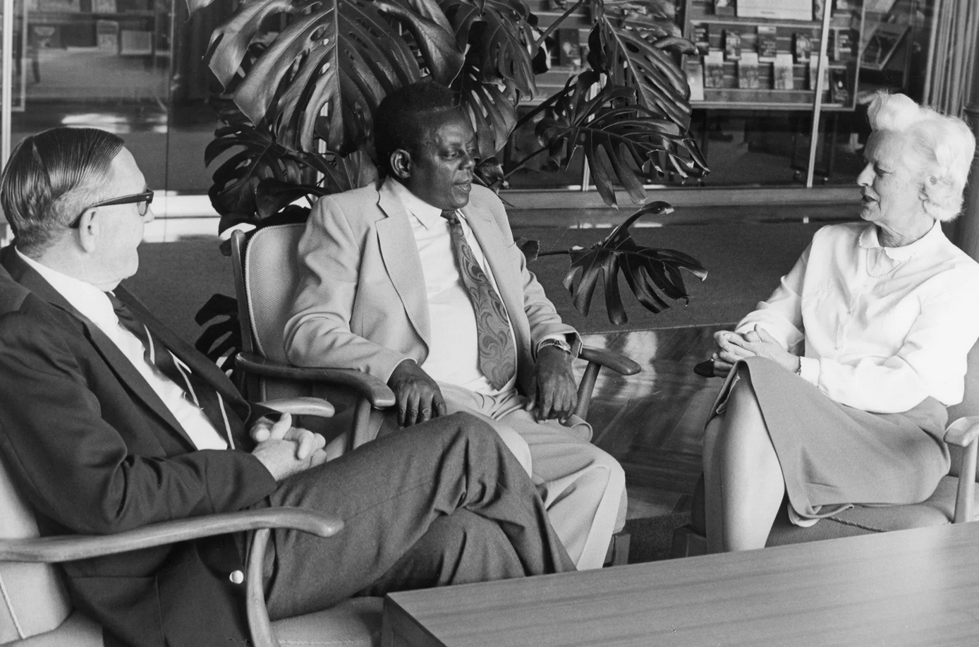 Phil Abrams, Stanley Kinga, Agnes Hofmeyr Caux 1981