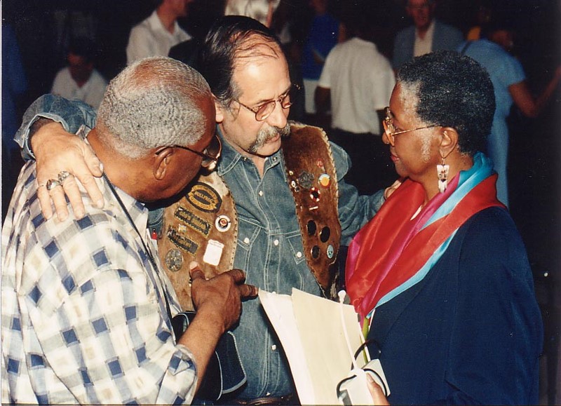 Hope in the Cities - Dr Robert Taylor (left, John Smith and Audrey Burton at Caux 1992 