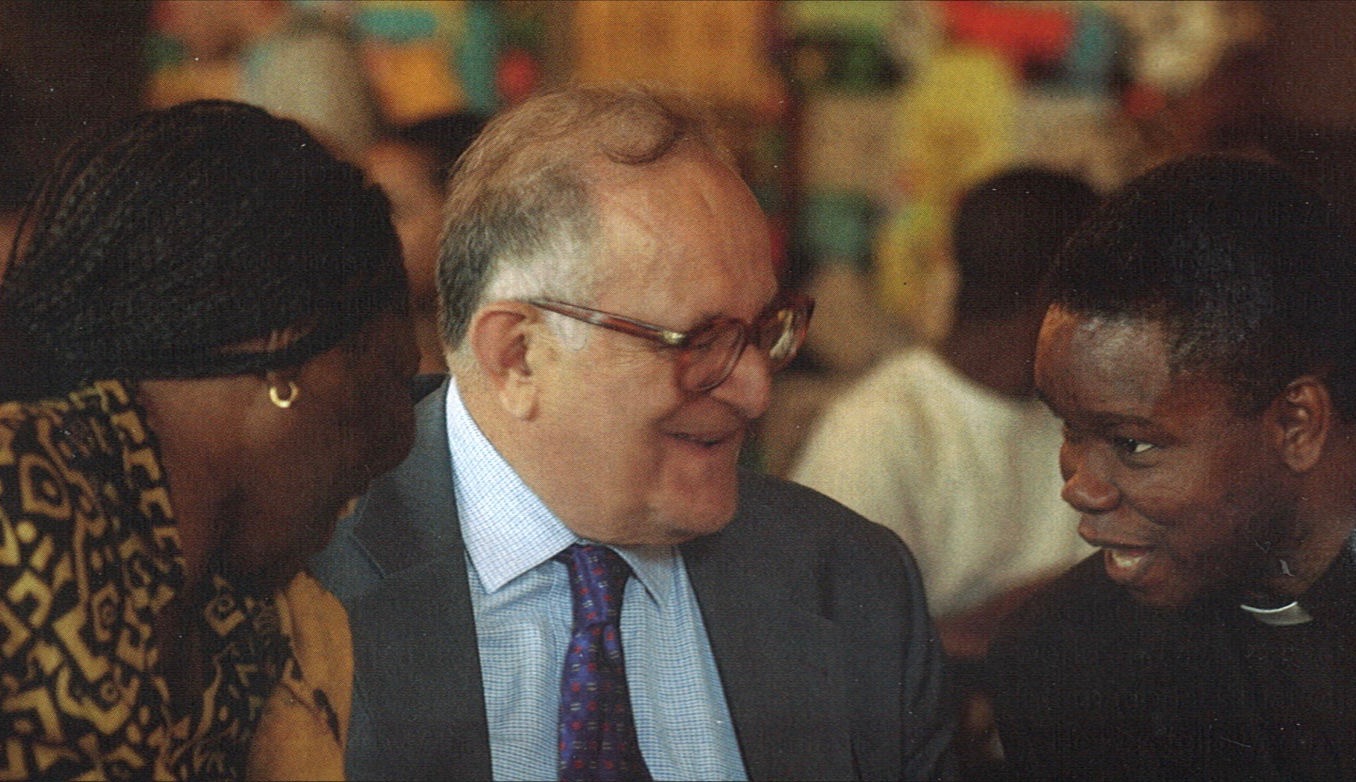 Sommaruga with Amina Dikedi (left) and Msgr Fortunatus Nwachukwu at Caux, 2006 credit: Isabelle Mermindo