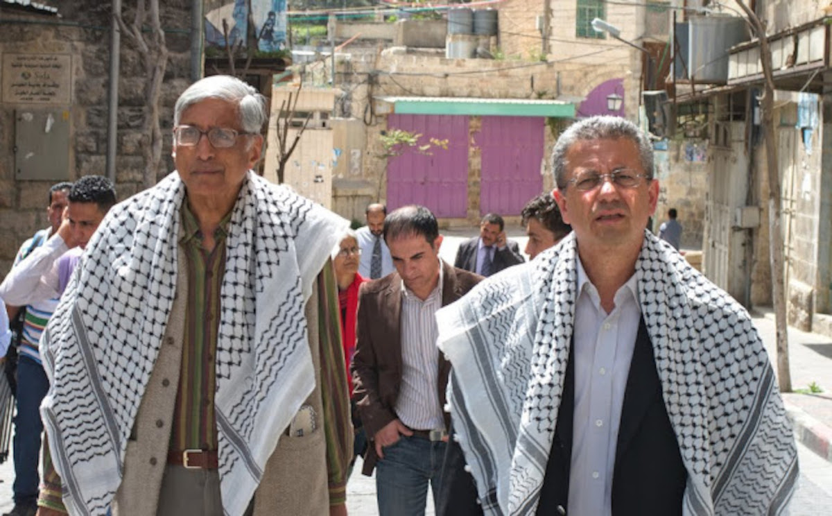 Rajmohan Gandhi in Palestine