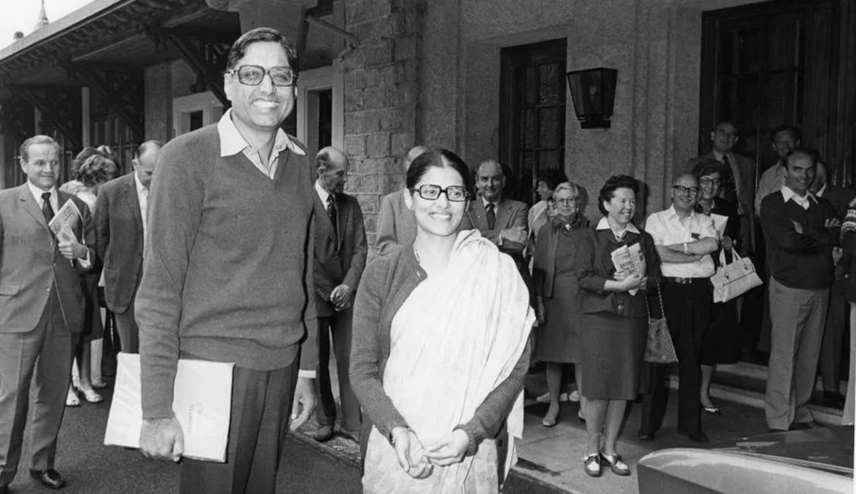 Rajmohan Gandhi and Usha in Caux photo: John Azzopardi