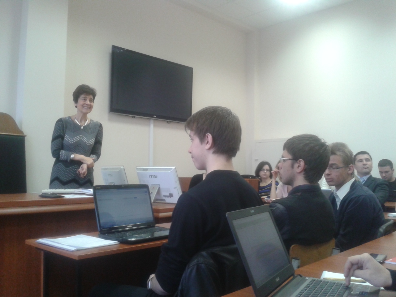 Catherine Guisan teaching in Kaliningrad