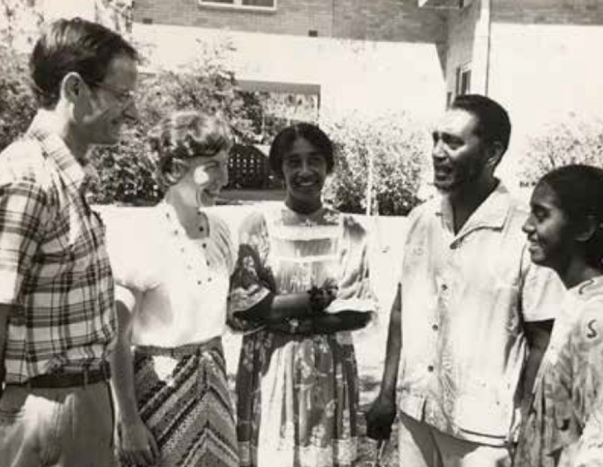Philippe and Liseth Lasserre in Nouvelle Calédonie with Yann Céléné Uregeï  and his family, 1974