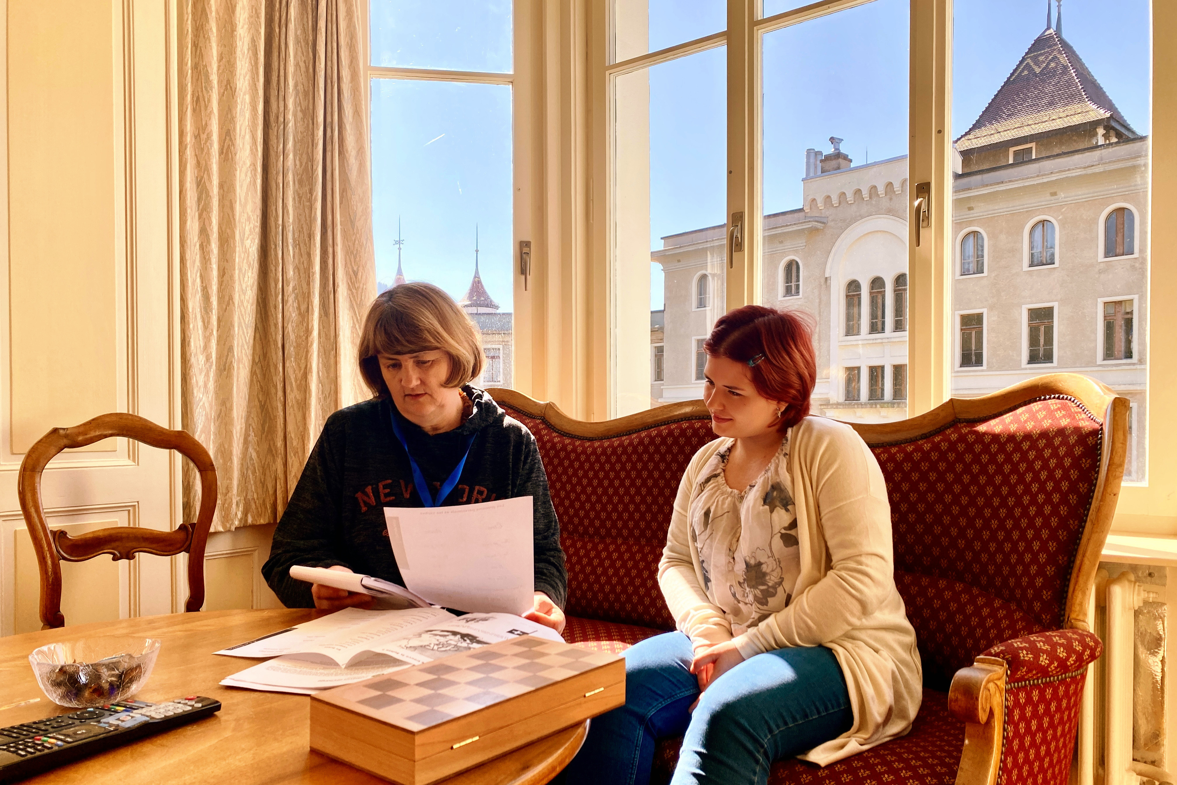 Alena and Olena interview Caux Refuge