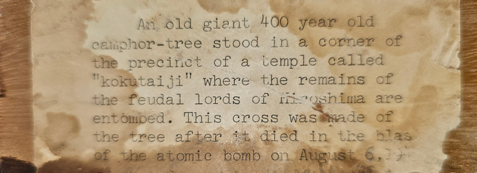 Hiroshima cross text