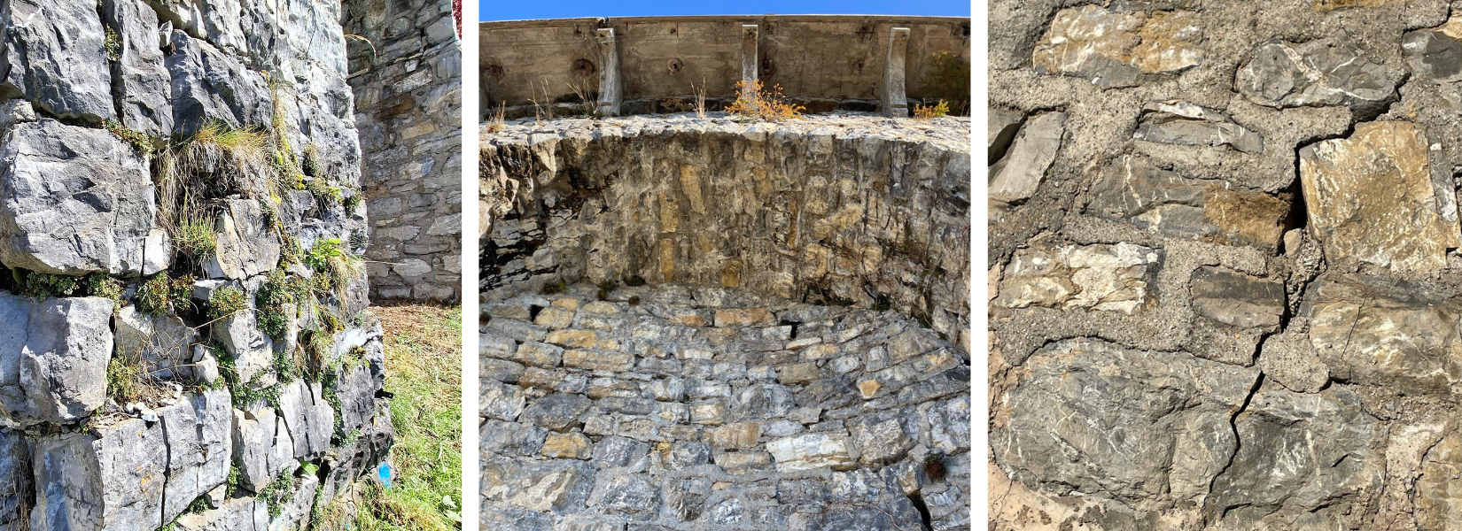 Caux Palace retaining wall 