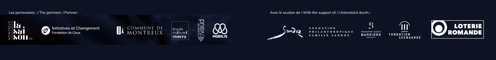 Marthe Keller logos partenaires bande