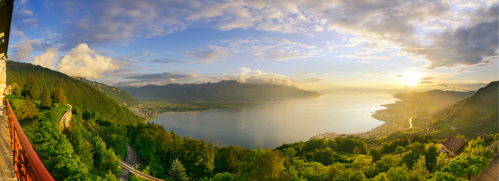 Balcony Caux Palace vue lake