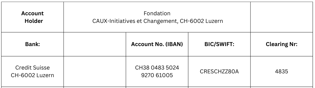 Registration bank details EB