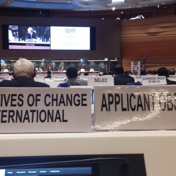 Neuigkeiten aus Genf: IofC International wird Beobachter im Rat der IOM Geneva News: IofC International becomes Observer to IOM Council