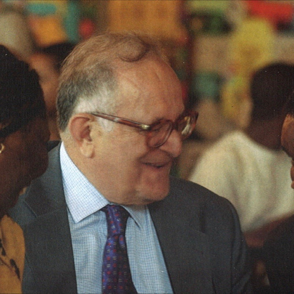 Sommaruga with Amina Dikedi (left) and Msgr Fortunatus Nwachukwu at Caux, 2006 credit: Isabelle Mermindo