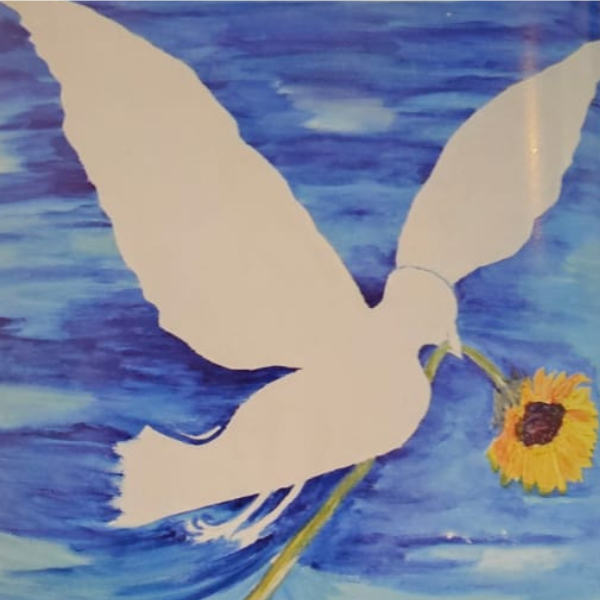 square Caux Arts and Peace 2025 Extract painting by Kidist Degaffe