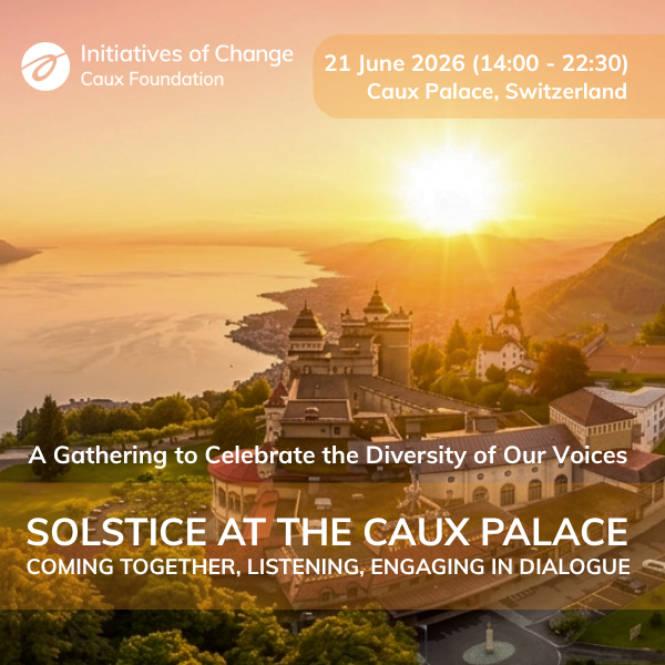 Solstice at the Caux Palace: Coming together, listening, engaging in dialogue Solstice Day 21 June 2026 square EN