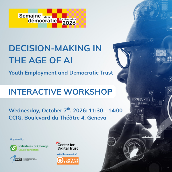 Interactive Workshop: Decision-Making in the Age of AI – Youth Employment and Democratic Trust Semaine Démocratie CCIG square EN.png