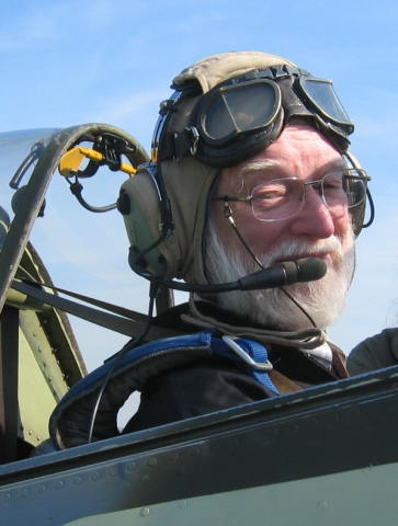 Erik Andren in a spitfire