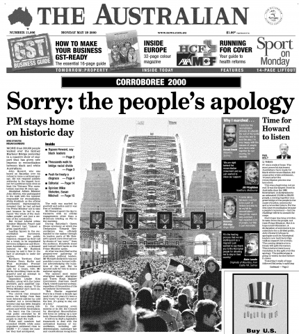 In 2000 a quarter of a million people walked across the Sydney Harbour Bridge in support of a national apology