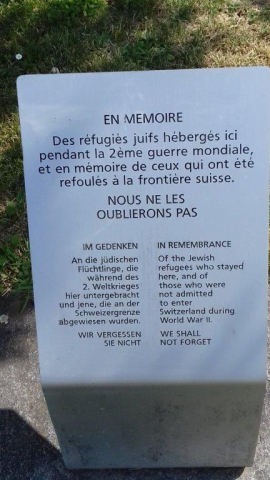 Commemoration Jewish refugees in Caux