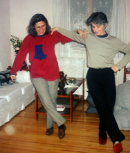 Cigdem and Ioanna dancing 